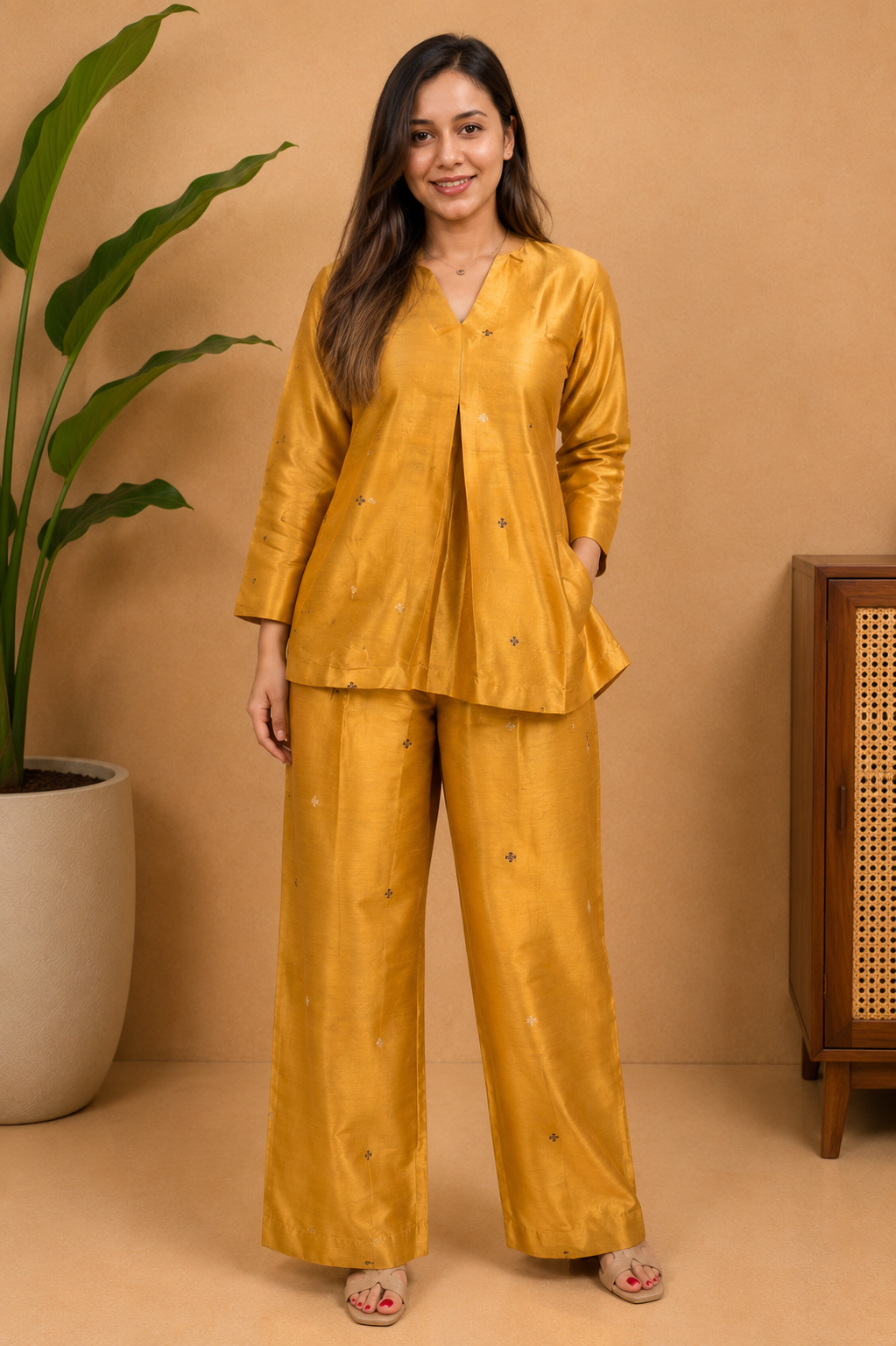 Abeer kosa silk co-ord set