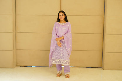 Sweet lavender rua suit set